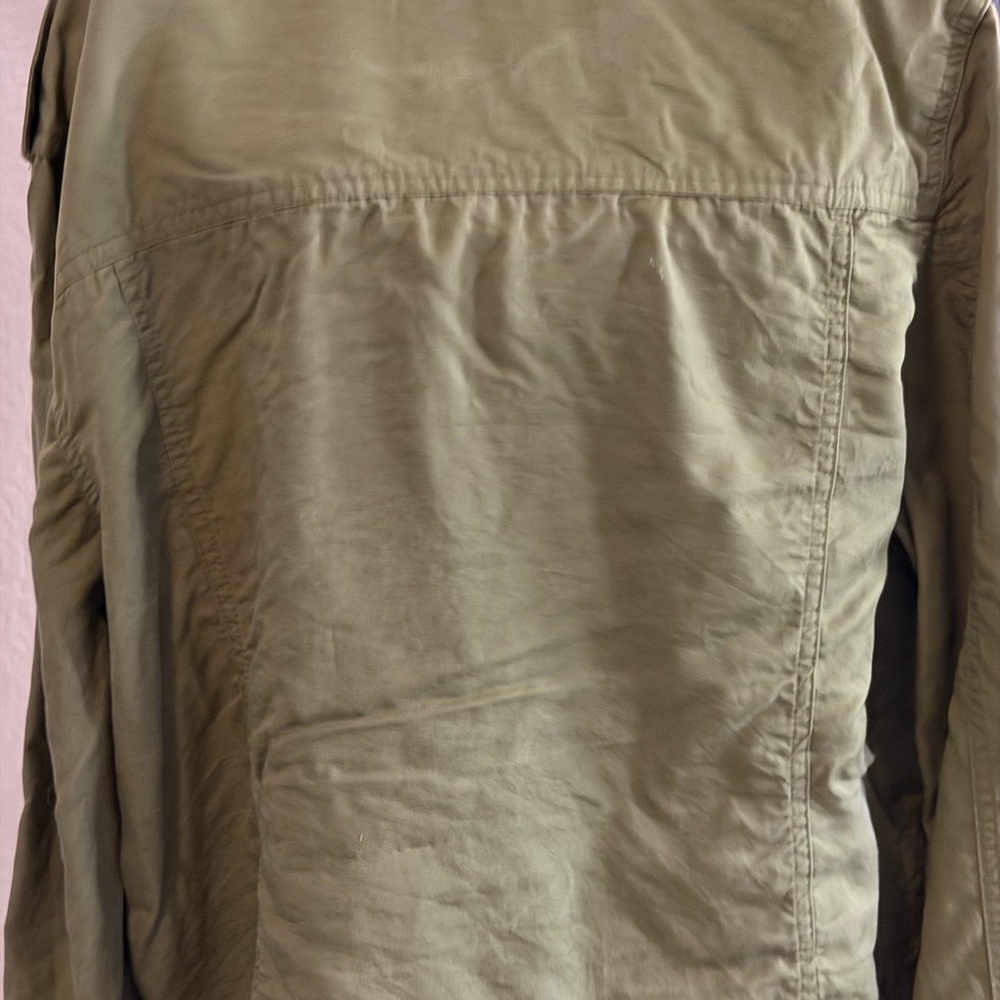 Sanctuary Lightweight Tencel Moto Jacket Olive Green XL - Picture 6 of 11